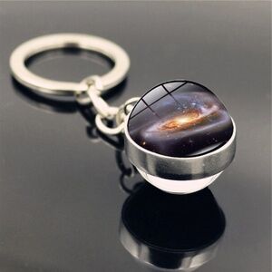 *CALISTA* Black x Orange Galaxy Fashion Keychain
